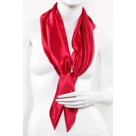 Plain Square Silky Scarf - 12 Colours